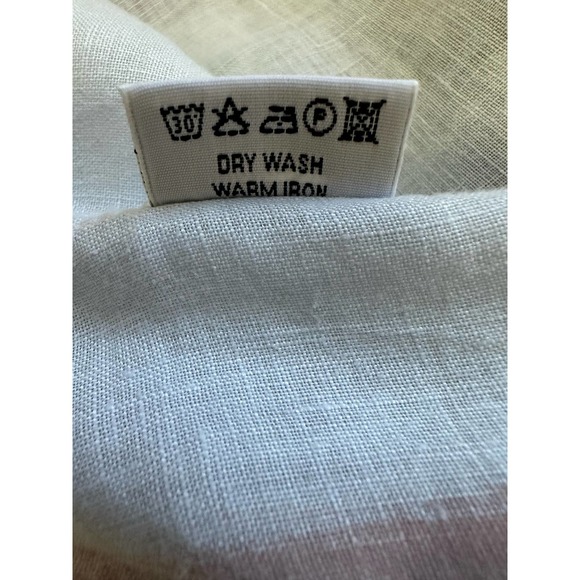 Alessandro Gherardeschi Blue Floral Linen Oversized Italian Designer Blouse XL - Picture 8 of 12